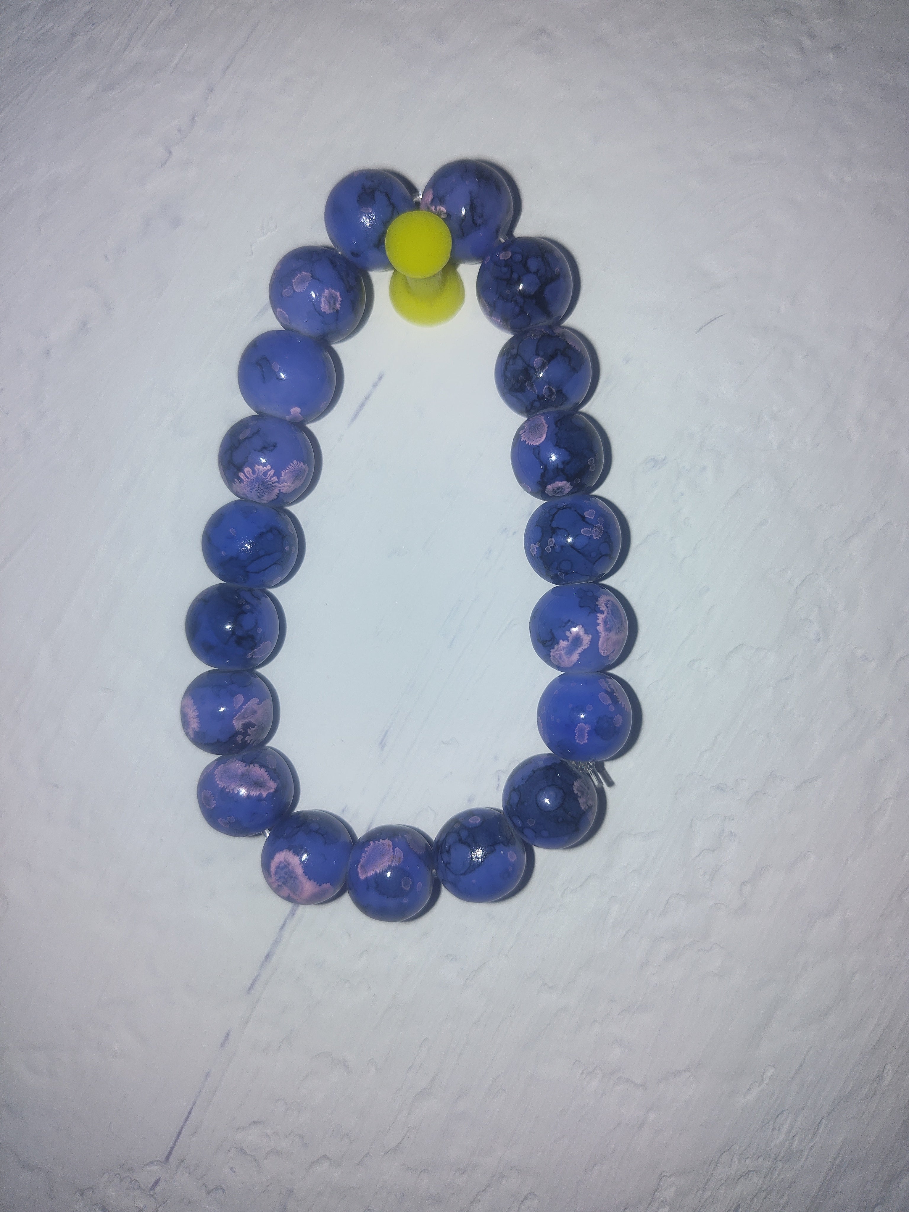 Glass beaded bracelet