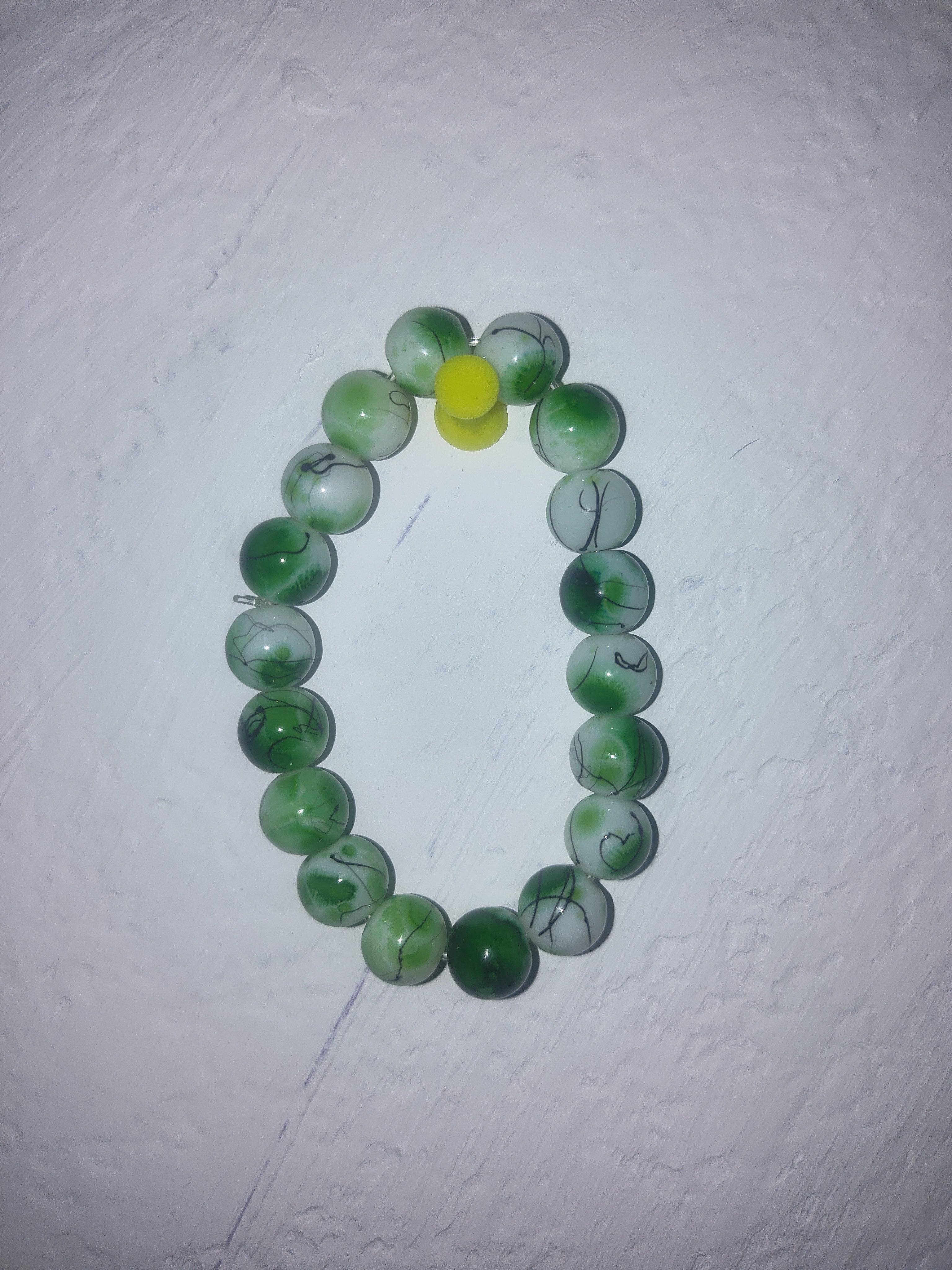 Glass beaded bracelet